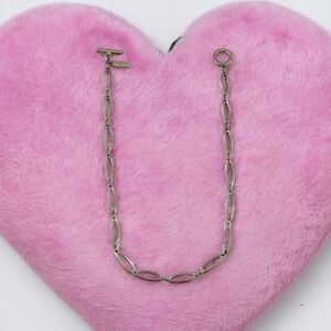 NY & Co Silver Tone Oval Link Chain Chocker Necklace Jewelry